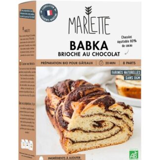 Babka brioche braided with chocolate