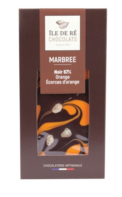 Dark chocolate marbled Orange