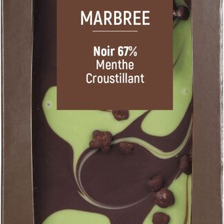 marbled Mint and Dark chocolate crunchy