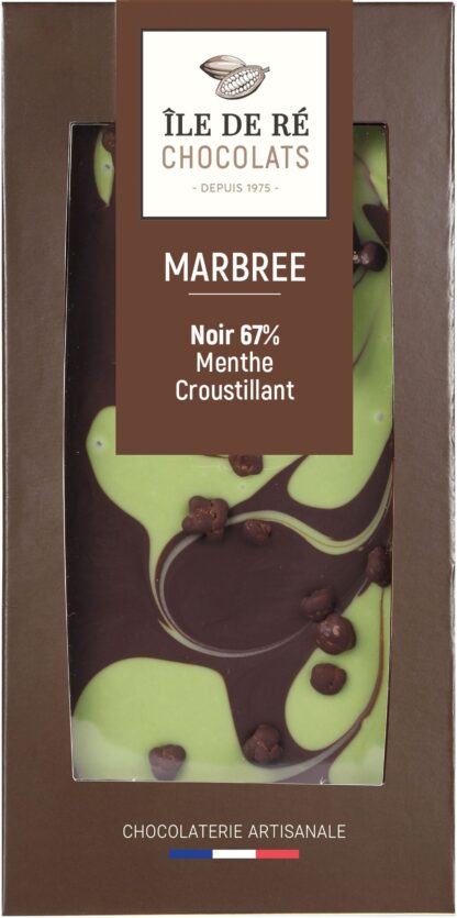 marbled Mint and Dark chocolate crunchy