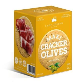 Maxi Cracker with green olives & Olive Oil snack cracker