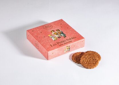 Three Little Angels - chocolate shortbread biscuits - Christmas cardboard box 100g - Image 2